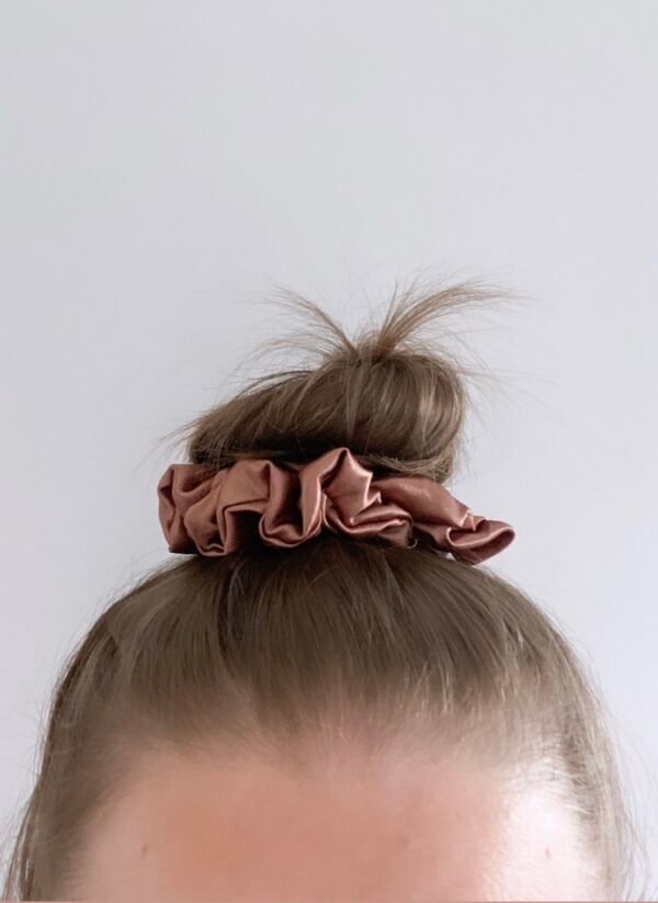 Mocha Satin Scrunchie - Image 2